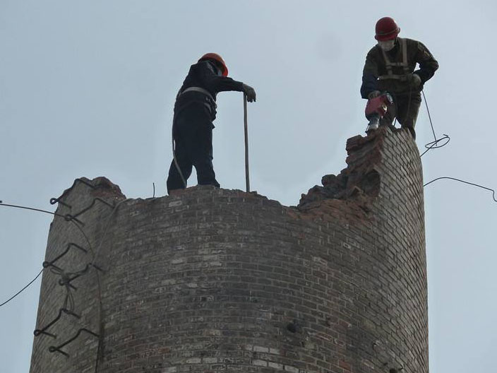 磚煙囪拆除 磚煙囪拆除